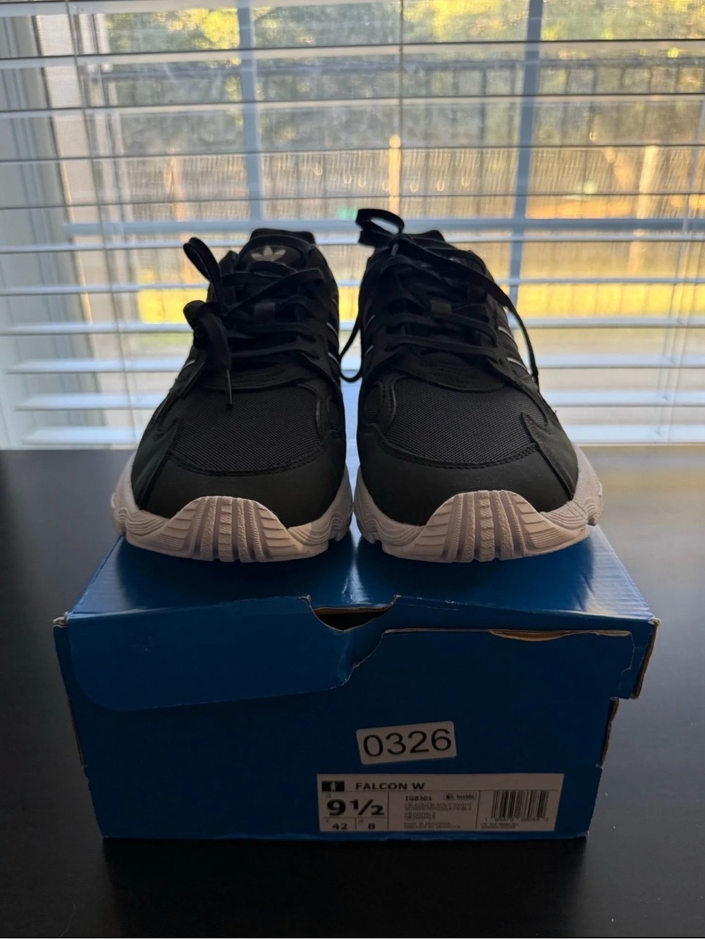 Adidas Black & White Falcons (9.5W)